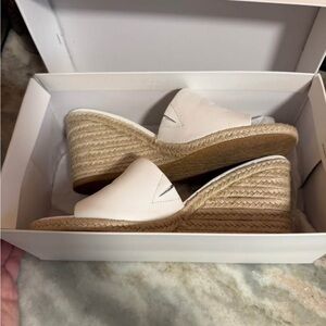 Calvin Klein Cream Wedge Sandals